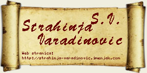 Strahinja Varadinović vizit kartica